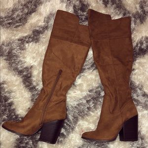 Women’s Faux Suede Over The Knee High Boots
